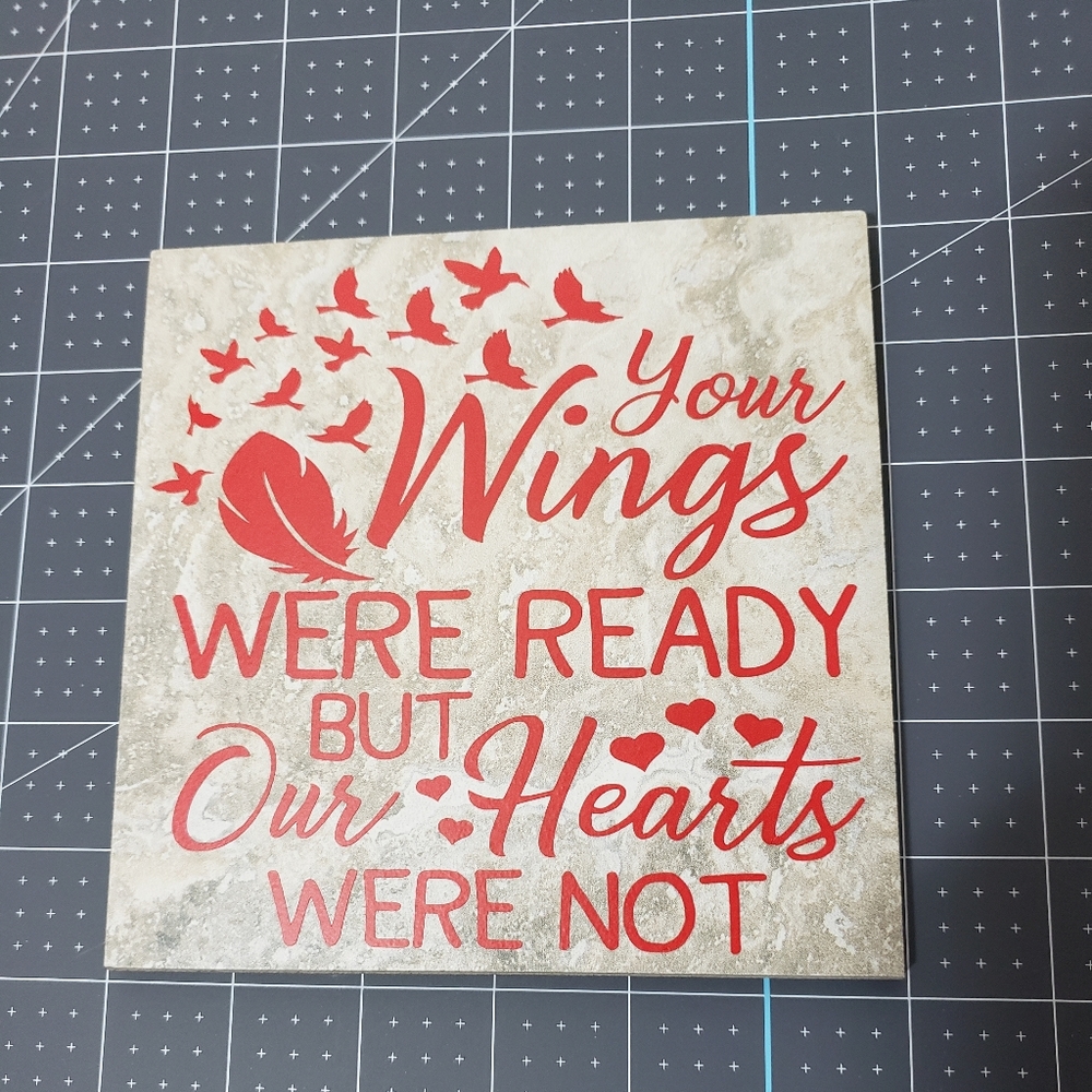 Your wings were ready but our hearts were not quot